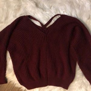 Burgundy sweater